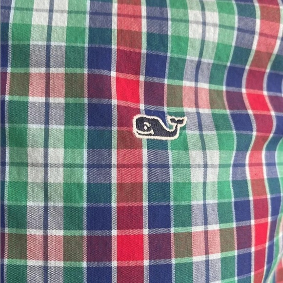 (2) Men Size XL Boy 18 Vineyard Vines Button Down Dress Shirts Red Blue Men S - Picture 4 of 12